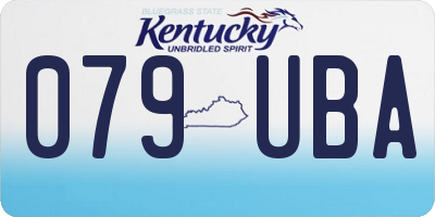 KY license plate 079UBA