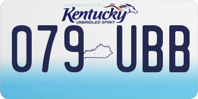 KY license plate 079UBB