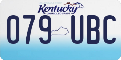 KY license plate 079UBC