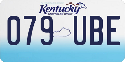 KY license plate 079UBE