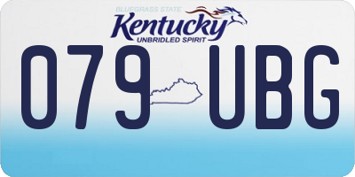 KY license plate 079UBG