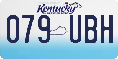 KY license plate 079UBH