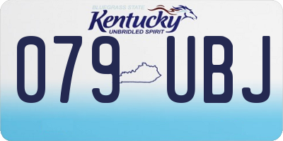 KY license plate 079UBJ