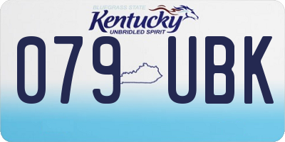 KY license plate 079UBK