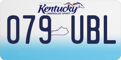 KY license plate 079UBL