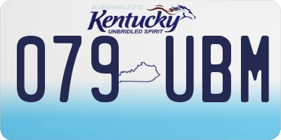 KY license plate 079UBM