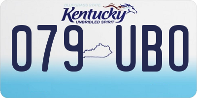 KY license plate 079UBO