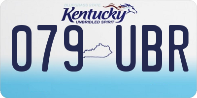 KY license plate 079UBR