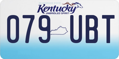 KY license plate 079UBT