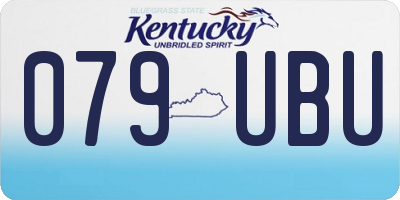 KY license plate 079UBU