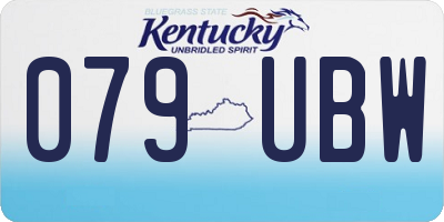 KY license plate 079UBW