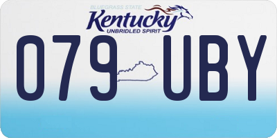 KY license plate 079UBY