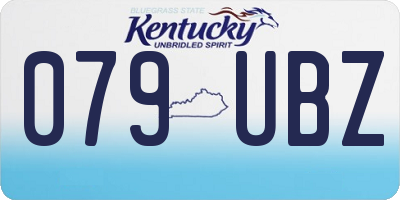 KY license plate 079UBZ