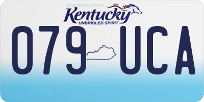 KY license plate 079UCA
