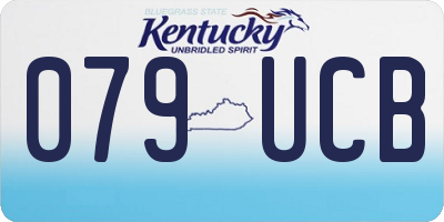 KY license plate 079UCB
