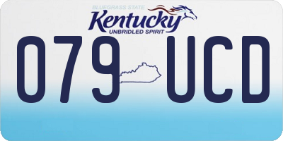 KY license plate 079UCD