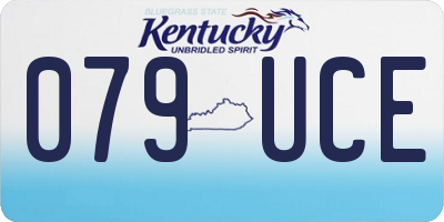 KY license plate 079UCE