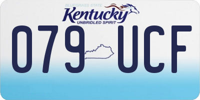 KY license plate 079UCF