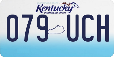 KY license plate 079UCH