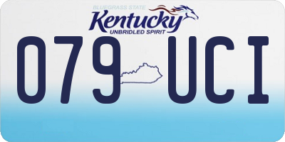 KY license plate 079UCI