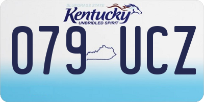 KY license plate 079UCZ