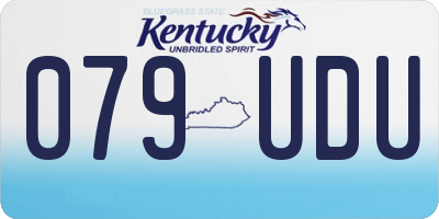 KY license plate 079UDU