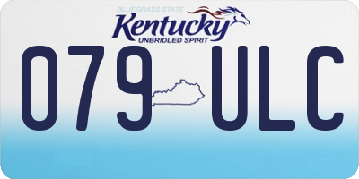 KY license plate 079ULC
