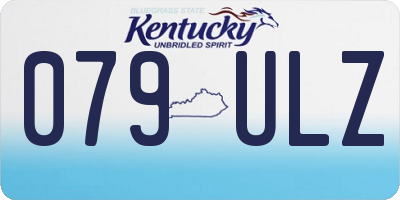 KY license plate 079ULZ