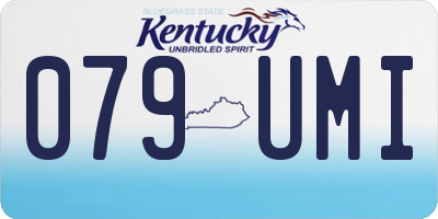 KY license plate 079UMI