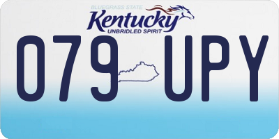 KY license plate 079UPY