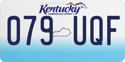 KY license plate 079UQF