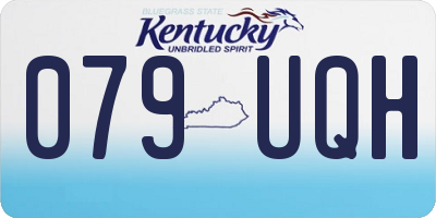 KY license plate 079UQH