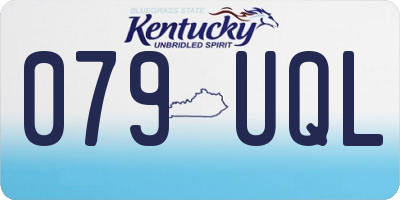 KY license plate 079UQL