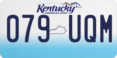 KY license plate 079UQM