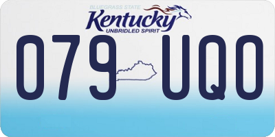 KY license plate 079UQO