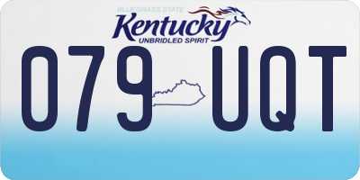 KY license plate 079UQT