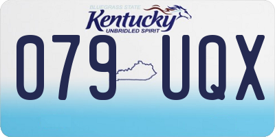 KY license plate 079UQX