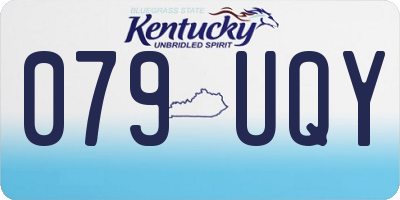 KY license plate 079UQY