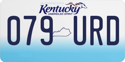 KY license plate 079URD