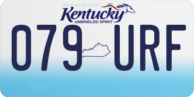 KY license plate 079URF
