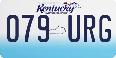 KY license plate 079URG