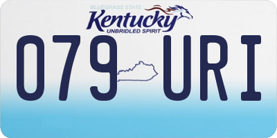 KY license plate 079URI