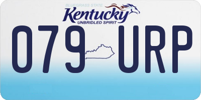 KY license plate 079URP