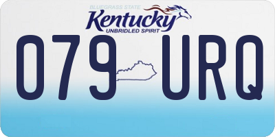 KY license plate 079URQ