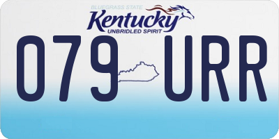 KY license plate 079URR