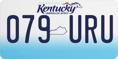 KY license plate 079URU