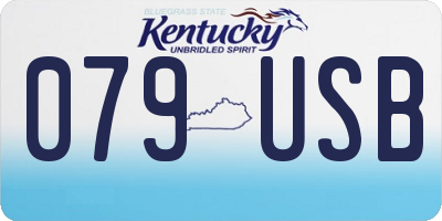 KY license plate 079USB
