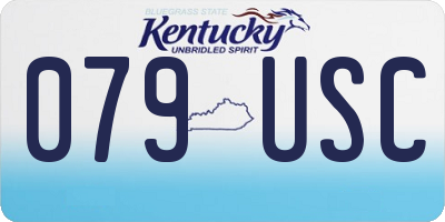 KY license plate 079USC
