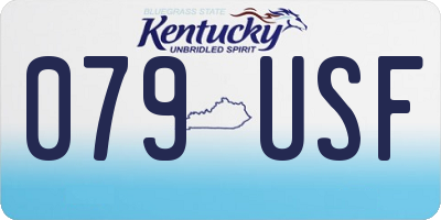 KY license plate 079USF