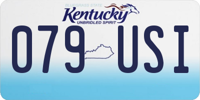 KY license plate 079USI